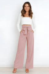 skirts : Evelyn | Pantalon Fluide Femme Jambes Larges Confortable in Rose éclatant van Seroa