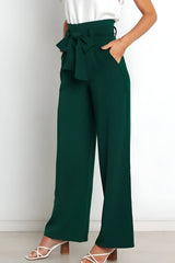skirts : Evelyn | Pantalon Fluide Femme Jambes Larges Confortable in Bois van Seroa