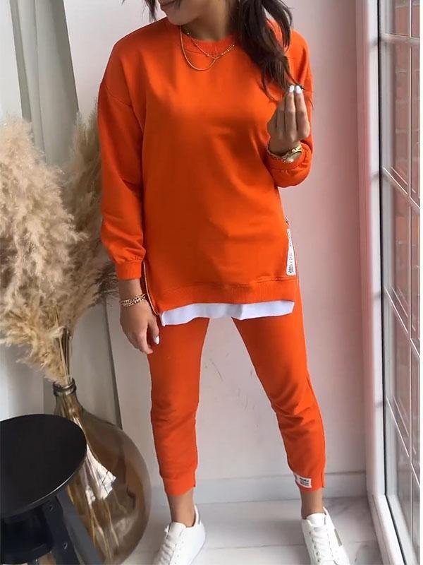 other : Nina – Ensemble Décontracté en Coton Oversize au Style Streetwear Urbain in Orange van Seroa