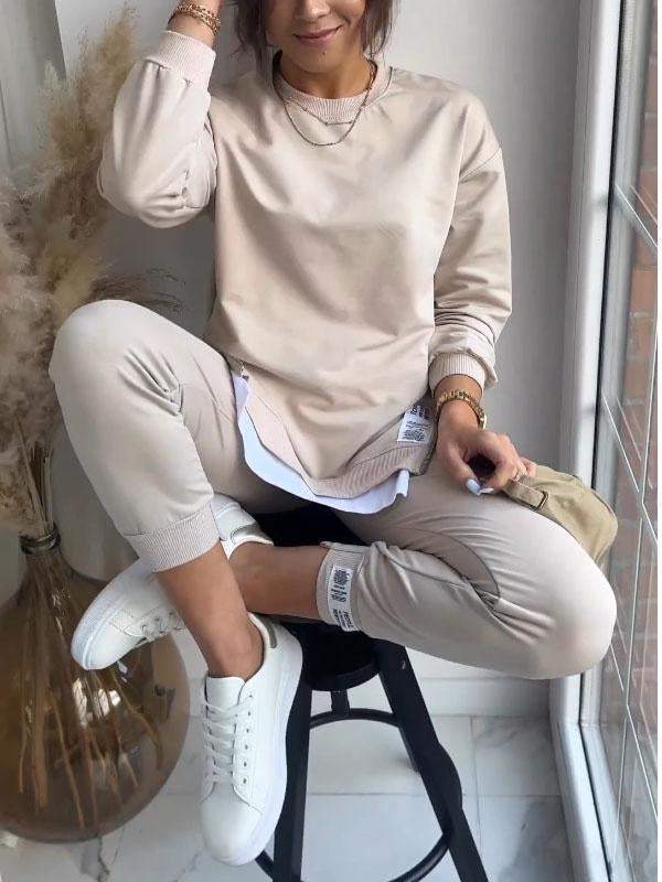 other : Nina – Ensemble Décontracté en Coton Oversize au Style Streetwear Urbain in Kaki van Seroa