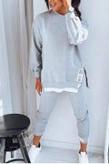 Oversize'owy casualowy zestaw bawełniany w stylu streetwear miejskim