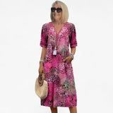 Florales Midikleid für Damen, elegant und sommerlich für Zeremonien und besondere Anlässe