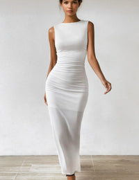 Langes ärmelloses eng anliegendes Abendkleid für Damen