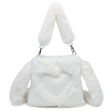 bags : Stella | Sac à Main Femme Moelleux en Forme de Cœur in Blanc 22x22x4CM van Seroa