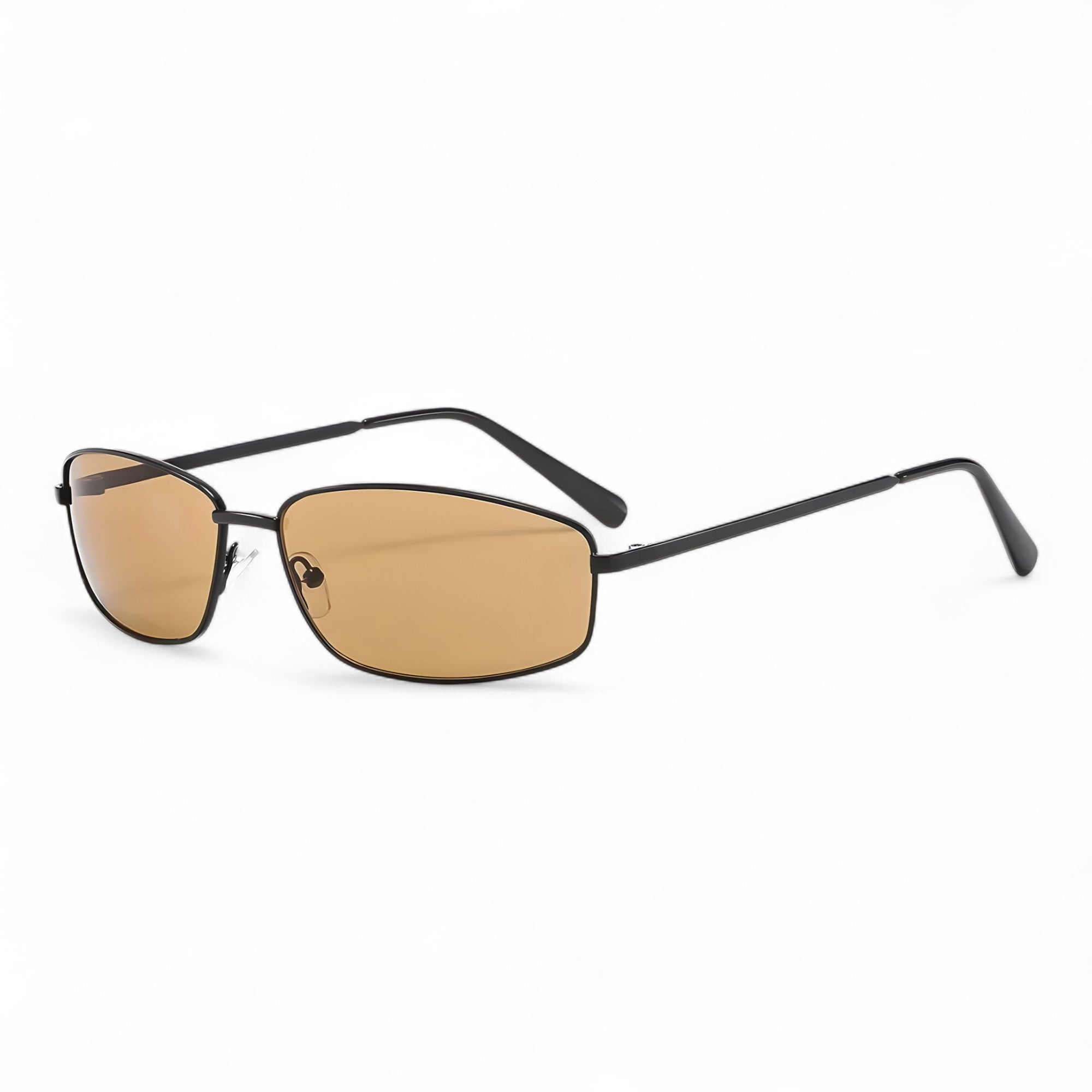 other : Felicia | Lunettes de Soleil Femme Métal Vintage Ovale in Thé noir van Seroa