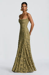 Aveline | Elegantes Spitzen-Corsagen-Maxikleid – Glamouröses Abendkleid