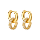 other : Sofia | Boucles d'oreilles pendantes or femme double cerceau in van Seroa