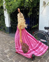 dresses : Lina – Robe longue bohème fluide brodée in van Seroa