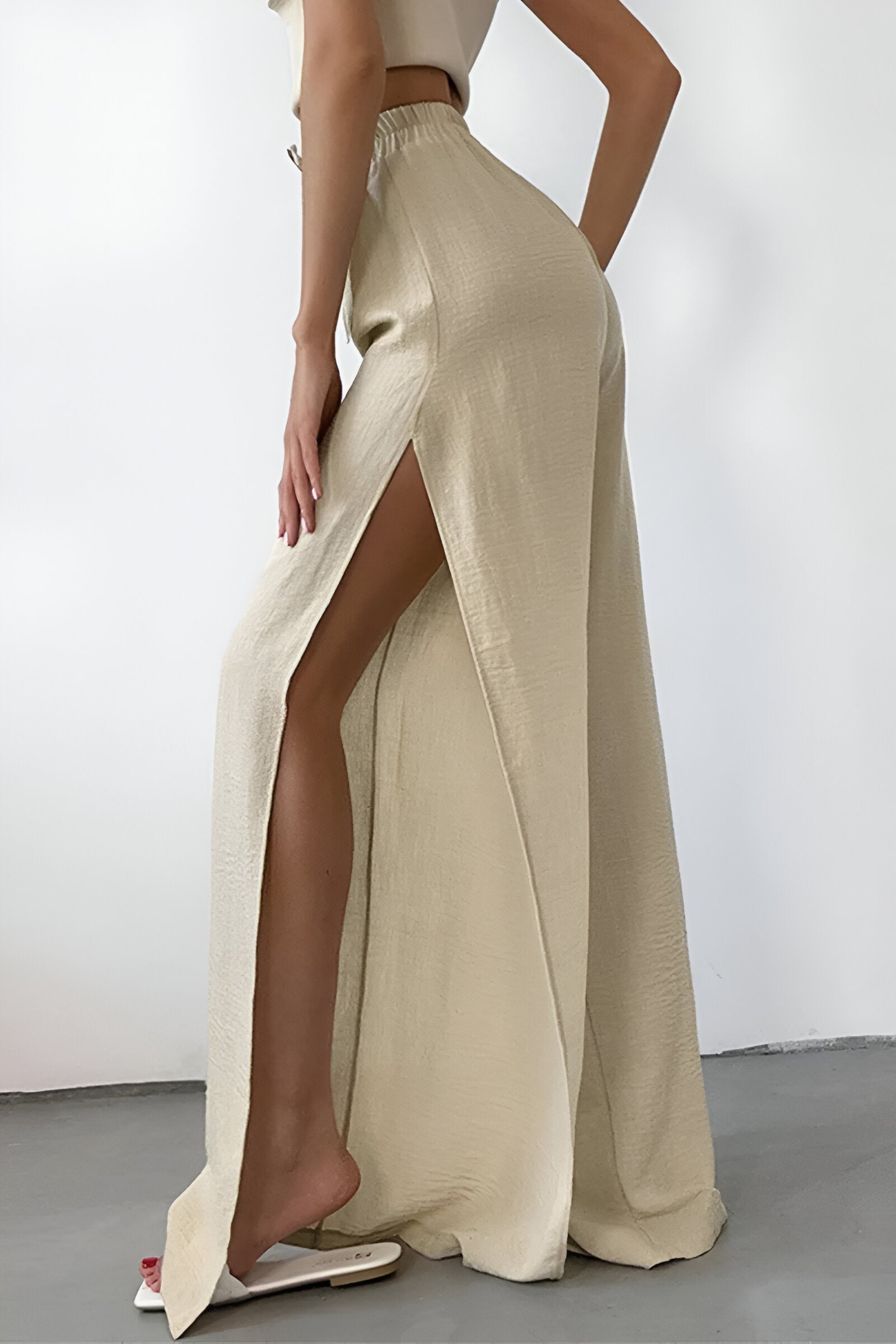 skirts : Hannah | Pantalon Fluide Femme Coloré à Taille Haute in van Seroa