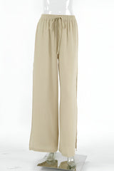 skirts : Hannah | Pantalon Fluide Femme Coloré à Taille Haute in van Seroa