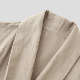 Kimono Élégant en Lin pour Femme avec Ceinture - Parfait pour l'Été et le Printemps