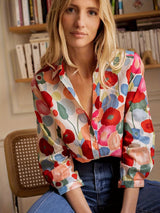 top blouses : Lara | Chemisier Femme Floral Chic en Tissu Léger in 2XL van Seroa