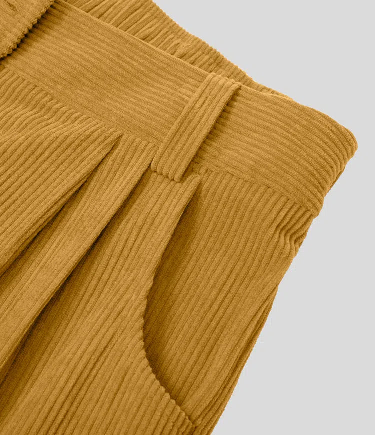 skirts : Angelina | Pantalon Femme Velours Côtelé Taille Haute in van Seroa