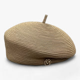 Chapeau de paille élégant pour femmes à large bord pour le soleil d'été