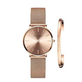 Damenarmbanduhr Hannah Martin, silberfarben, Edelstahl – elegant, trendig, Milanaise-Armband