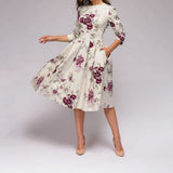 dresses : Lisa - Robe Vintage à Imprimé Fleuri Combiné in van Seroa