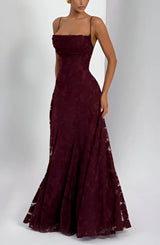 Robe longue fleurie fluide femme - Bretelles fines, élégante pour