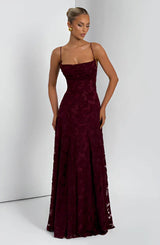 Robe longue fleurie fluide femme - Bretelles fines, élégante pour