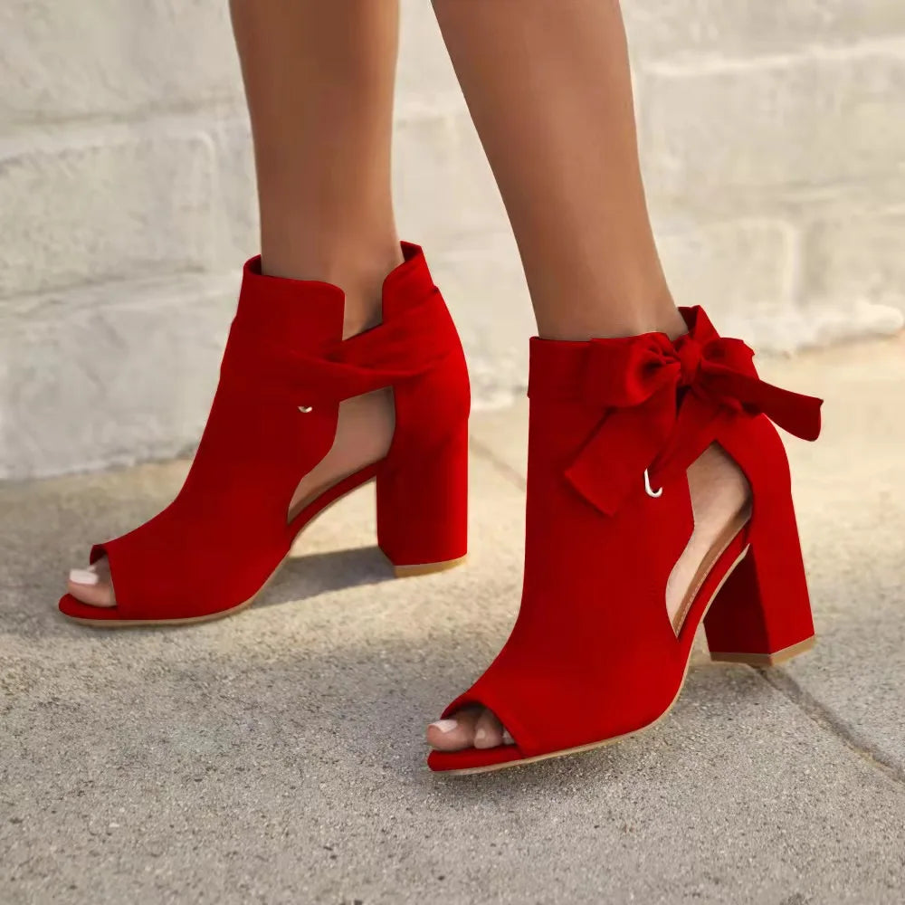 other : Ellie | Bottines Femme Chic Tissu Respirant Ouvert in Rouge van Seroa