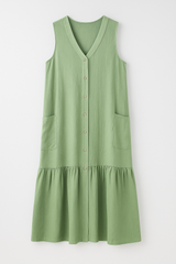 Robe de plage sans manches en tissu fluide Femme