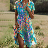 dresses : Anika – Robe d'Été Légère et Colorée au Style Aérien in Multicolor van Seroa