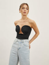 top blouses : Aria - Top Bustier push-up Séduisant et sans Sretelles in XL van Seroa