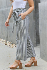 skirts : Anne | Pantalon Culotte Rayé en Tissu Léger Femme in van Seroa