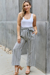 skirts : Anne | Pantalon Culotte Rayé en Tissu Léger Femme in van Seroa