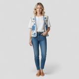 Elisa – Gilet Bohème Brodé à Motifs Floraux