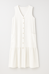 Robe de plage sans manches en tissu fluide Femme