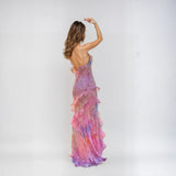 dresses : Annelie – Élégante Robe Longue Transparente À Volants in van Seroa
