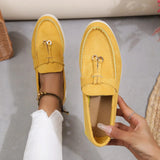 bags : Isabelle | Chaussures Femme Mocassins Cuir Élégants in Jaune van Seroa