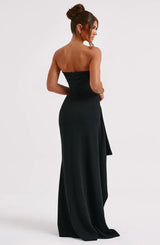 dresses : Elena – Robe de soirée élégante sans bretelles, moulante avec fente haute in van Seroa