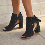 other : Ellie | Bottines Femme Chic Tissu Respirant Ouvert in Noir van Seroa